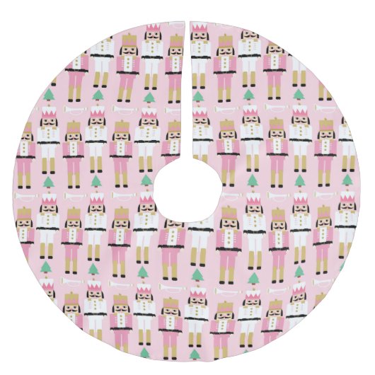 Jupon De Sapin En Polyester Brossé Sweet Pastel Nutcracker Noël (Devant)