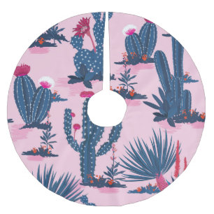Jupon De Sapin En Polyester Brossé Sweet Summer Cactus Motif florissant