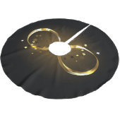 Jupon De Sapin En Polyester Brossé Symbole d'infini doré (Angle)