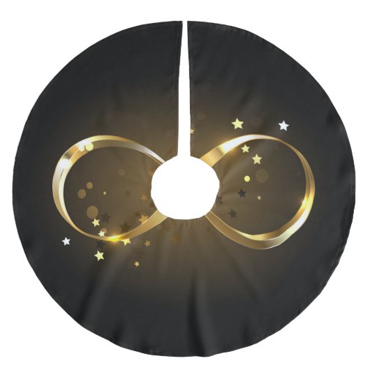 Jupon De Sapin En Polyester Brossé Symbole d'infini doré (Devant)