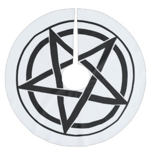 Jupon De Sapin En Polyester Brossé Symbole du pentagramme - Étoile à cinq points