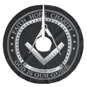 Jupon De Sapin En Polyester Brossé Symbole franc-maçonnerie