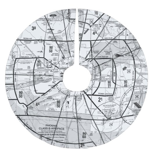 Jupon De Sapin En Polyester Brossé Tableau TAC de l'aéroport de Phoenix (Devant)