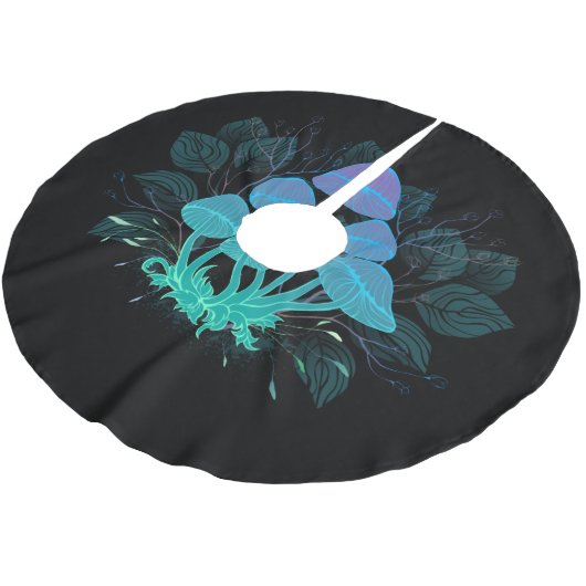 Jupon De Sapin En Polyester Brossé Tabourets dans Bushes (Angle)