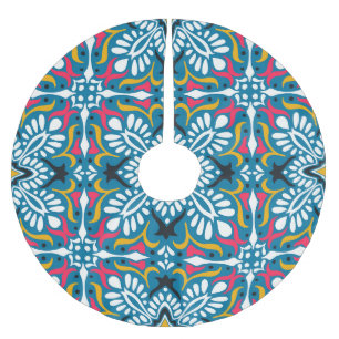 Jupon De Sapin En Polyester Brossé Talavera Mosaic : Papier Peint Multicultural Sans 