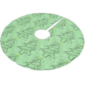 Jupon De Sapin En Polyester Brossé Tambour Arbre de Noël (Angle)