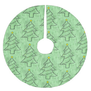 Jupon De Sapin En Polyester Brossé Tambour Arbre de Noël