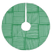 Jupon De Sapin En Polyester Brossé Tambour crosshatch rouge (Devant)