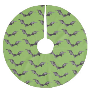 Jupon De Sapin En Polyester Brossé Tapis d'arbre en polyester brossé avec chauves-sou