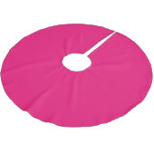 Jupon De Sapin En Polyester Brossé Tapis d'arbre fuchsia rose chaud (Angle)