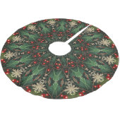Jupon De Sapin En Polyester Brossé Tapis de arbre décoratif vert (Angle)