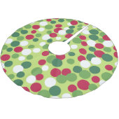Jupon De Sapin En Polyester Brossé Tapis de Noël à points rétro (Angle)
