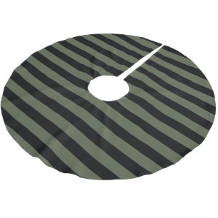 Jupon De Sapin En Polyester Brossé Tapis de Noël à rayures parallèles vert Pin de Chy