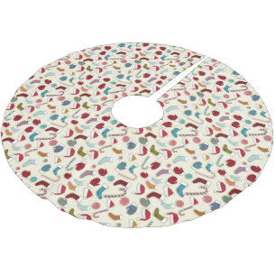 Jupon De Sapin En Polyester Brossé Tapis de Noël - Dessins de Noël