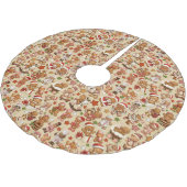 Jupon De Sapin En Polyester Brossé Tapis de Noël Gingerbread Joy (Angle)