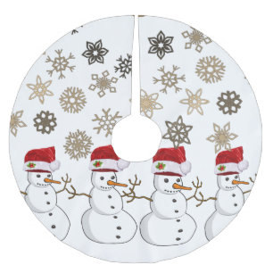 Jupon De Sapin En Polyester Brossé Tapis de Noël pour sapin