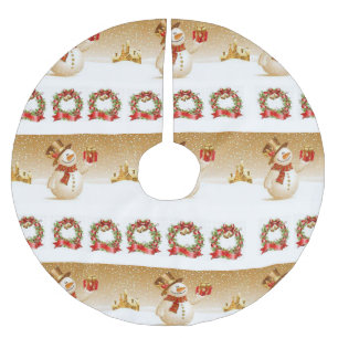Jupon De Sapin En Polyester Brossé Tapis de Noël pour sapin