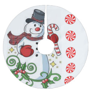 Jupon De Sapin En Polyester Brossé Tapis de Noël pour sapin
