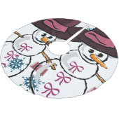 Jupon De Sapin En Polyester Brossé Tapis de Noël pour sapin (Angle)