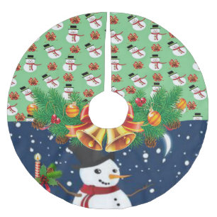 Jupon De Sapin En Polyester Brossé Tapis de pied de sapin de Noël