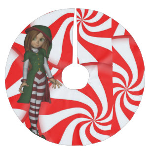 Jupon De Sapin En Polyester Brossé Tapis de sapin de Noël