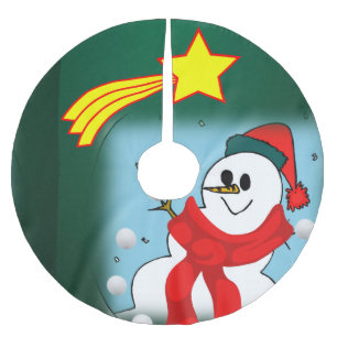 Jupon De Sapin En Polyester Brossé Tapis de sapin de Noël