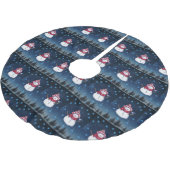 Jupon De Sapin En Polyester Brossé Tapis de sapin de Noël (Angle)
