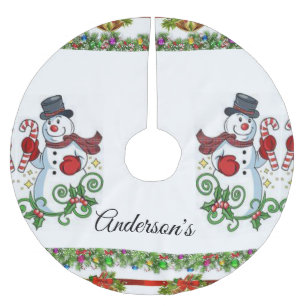 Jupon De Sapin En Polyester Brossé Tapis de sapin de Noël