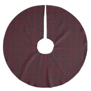 Jupon De Sapin En Polyester Brossé Tartan Bourgogne Élégant