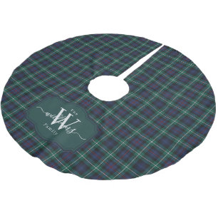 Jupon De Sapin En Polyester Brossé Tartan MacKenzie écossais plaid monogrammé