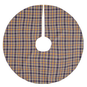Jupon De Sapin En Polyester Brossé Tartan plaid d'Halloween
