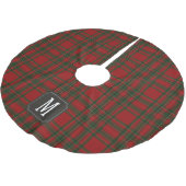 Jupon De Sapin En Polyester Brossé Tartan Red Green Monogram (Angle)