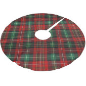 Jupon De Sapin En Polyester Brossé Tartan rouge et vert (Angle)