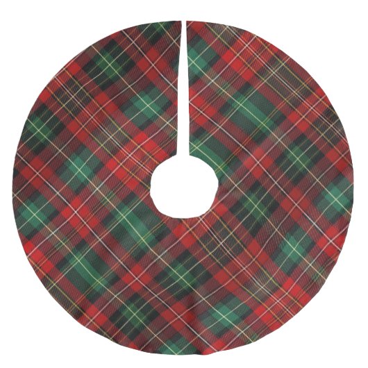 Jupon De Sapin En Polyester Brossé Tartan rouge et vert (Devant)