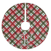 Jupon De Sapin En Polyester Brossé Tartan Royal Stewart Plaid Monogramme (Devant)