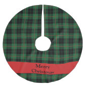 Jupon De Sapin En Polyester Brossé Tartan tacheté vert rouge noir (Devant)