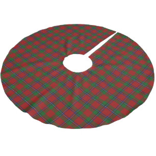 Jupon De Sapin En Polyester Brossé Tartan vert rouge de Sinclair de clan écossais