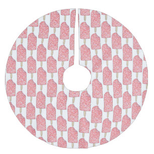 Jupon De Sapin En Polyester Brossé Tarte aux fraises Crème glacée Popsicle Junk Food