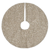 Jupon De Sapin En Polyester Brossé Teddy Bear Brown Gold Parties scintillant (Devant)