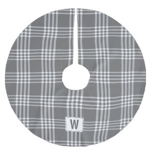 Jupon De Sapin En Polyester Brossé Téméraire Moderne de Noël Jupe Arbre Plaid