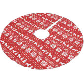 Jupon De Sapin En Polyester Brossé Terriers roux doux Motif de Noël (Angle)