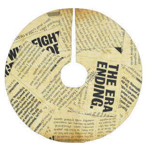 Jupon De Sapin En Polyester Brossé Texte du journal de presse avec vieux papier