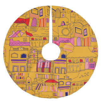 Jupon De Sapin En Polyester Brossé Textile mexicain Design Motif sans couture