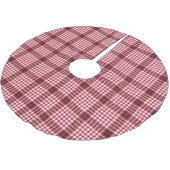 Jupon De Sapin En Polyester Brossé Texture À damiers Tartan rouge (Angle)