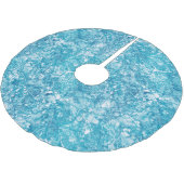 Jupon De Sapin En Polyester Brossé Texture bleu et Marbre blanc (Angle)