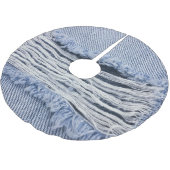 Jupon De Sapin En Polyester Brossé Texture de jean bleu clair torn (Angle)
