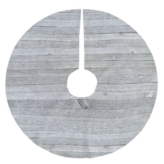 Jupon De Sapin En Polyester Brossé Texture en bois gris rustique (Devant)