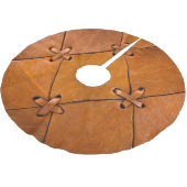 Jupon De Sapin En Polyester Brossé Texture en cuir, détails de selvage naturel. (Angle)