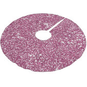 Jupon De Sapin En Polyester Brossé Texture graphique de faux paillettes roses (Angle)
