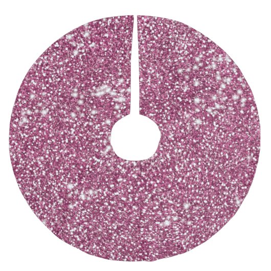 Jupon De Sapin En Polyester Brossé Texture graphique de faux paillettes roses (Devant)